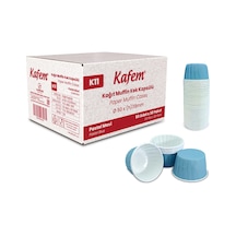 Kafem Mat Mavi Muffin Kek Kapsülü 50li X 30 Paket Koli - K11 Mavi