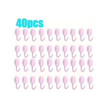 Xuweiwei 40 Adet Pembe Duvar Kancası Su Geçirmez Pratik Asma Askısı Banyo Mutfak Pembe