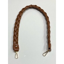 Karantuhafiye Çanta Sapı / Saç Örgü Tekli Çanta Sapı /70 Cm Taba Taba