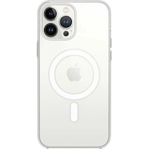 Newface Apple İphone 14 Pro Max Kılıf Magneticsafe Şeffaf Silikon - Şeffaf