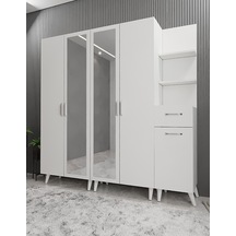 Melodi Portmanto Vestiyer- Beyaz 225 cm