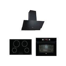 Teka ATV 90 Davlumbaz + TB 770 Siyah Elektrikli Ocak + Hak 627 BK Fırın Siyah Ankastre Set