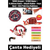 Çantalı 1200 Amper Oto %100 Bakır 0.50mm Kalın Kablo Güçlü Hızlı Şarj Akü Takviye Aktarım Kablosu Çantalı 1200 Amper Oto %100 Bakır 0.50mm Kalın Kablo Güçlü Hızlı Şarj Akü Takviye Aktarım Kablosu
