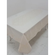 Finezza Roma Lüx Jakar Kumaş Bej Masa Örtüsü Dikdörtgen 160X220 (537116204)