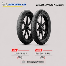 Michelin City Extra 2.75-18 48s - 90/90-18 57s Ön Arka Motosiklet Lastik Takımı