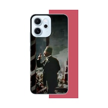Oppo Reno 14f Uyumlu Halka Seslenen Atatürk Baskılı Silikon Kılıf Renkli