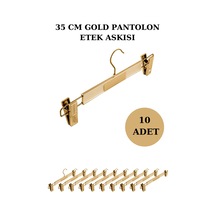 10 Adet Plastik Gold Kaplama Pantolon Askısı Etek Askısı Altın