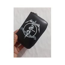Owlbag Company Owl Bag Metallica Logo Desenli Tasarım Suni Deri Cüzdan Çok Renkli