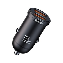 2x Usb Girişli 15.5w Led Işıklı Araç Çakmak Şarj Cihazı Cc-2950, Siyah