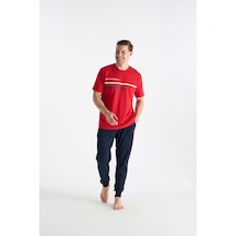 U.S. Polo Assn. Lisanslı Erkek Kırmızı Pijama Takım 19038