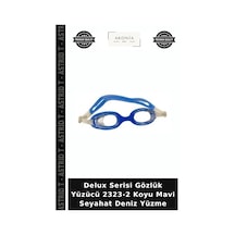 Delux Serisi Gözlük Yüzücü 2323-2 Koyu Mavi Seyahat Deniz Yüzme