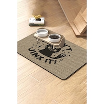 Matgo Pati Süper Mood Deri Nazar Etme Krem Beslenme Matı Kaymaz Su Geçirmez Kedi Köpek Mama Paspası