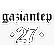 27 GAZİANTEP Sticker Yapıştırma Oto Etiket 17cm