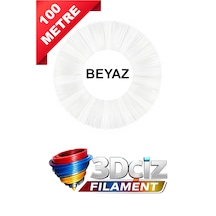 Pla 3d Kalem Filament Pla Beyaz Renk 20x5 Metre 100 Metre Pla Filament