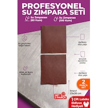 23x28 Cm Su Zımparası Seti 60 100 Kum 2 Parça Islak Kuru Yüzey Temizleme Zımparası + Eldiven