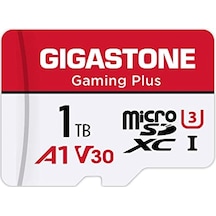 Gıgastone Gaming Plus Mikro Sd Kart 1tb + Sd Adaptörü, Nintendo Switch 1 İle Uyumlu, 150/120 Mb/s'ye Kadar Steam Deck. Microsdxc Hafıza Kartı Uhs-ı A1 U3 V30 Sınıf 10, 4k Uhd Video