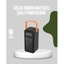 Gldısptm Uczzz2080powerbank 80000 Mah Solar Powerbank Göstergeli Fenerli Hızlı Şarj Taşınabilir Şarj Çok Renkli