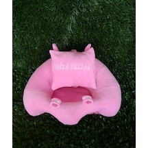 İsimli Yastık Hediyeli Kişiye Özel Bebek Minderi - Pembe