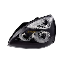 Renault Clio Ön Sol Far Lambası 2001-2005 Arası Motorlu Siyah Çerçeveli Far-202261