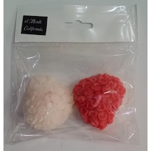 Elmonte - Güllü Kalp Mum İkili Paket