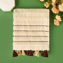 Soft Püsküllü El Havlusu - Bej - 30x50 Cm Renkli