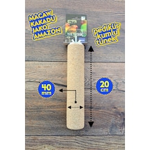 Venty Pedikür Kumlu Papağan Tüneği 20 Cm / Ø 40 mm Macaw, Kakadu, Jako, Amazon, İskender - T242