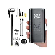 Taşınabilir Şarjlı Dijital Hava Kompresörü Hava Pompası 150 Psı, Araç, Motosiklet, Bisiklet Lastik Şişirme Pompası, Powerbank-216