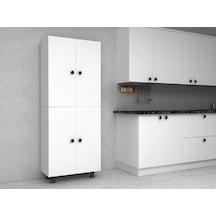 Tamamı Mdf 6 Raflı Çok Amaçlı Mutfak Banyo Dolabı - 60 CM