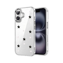 Apple iPhone Uyumlu   16 Plus Fiyonk Desenli Kapak - Desen 7 Düz Renkli