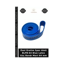 Özel Üretim Spor Aleti Blpb-64 Blue Latex Güç Bandı Mavi 64 Mm