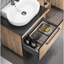 Orka Knidos 90 Cm Mdf Legnano Banyo Dolabı Alt Modül Ve Lavabo Çok Renkli