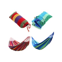 Kanvas Çantalı Hamak Çubuklu Mavi Çizgiler 190 x 80 CM Mavi Kanvas Çantalı Hamak Çubuklu Mavi Çizgiler 190 x 80 CM Mavi