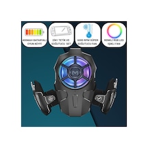 Polham Rgb Işıklı 2si 1 Arada Oyun Tetik Ve Telefon Soğutucu 6000 Rpm Süper Fan, 400mah Batarya, Pubg Ve Call Of Duty Uyumlu