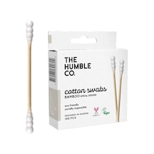The Humble Co Bamboo Kulak Çubuğu Beyaz 100 Adet
