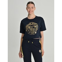 Fenerium Kadın Trıbun Gold Logolu Tshırt Fb Laci Yeni