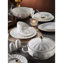 Aryıldız Bone Porselen 60 parça Yemek Takımı Lotus Ar34006