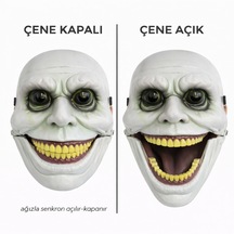 Go İthalat Hareketli Çene Mekanizmalı Korku Maskesi Yeşil 14+ Yaş