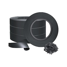 Pvc Gizlilik Şeritleri Bahçe Gizlilik Çiti Ekranı 300m X 4,7cm Güverte, Veranda, Balkon İçin 600 Klipsli Çift Çubuklu Paspaslar, Siyah