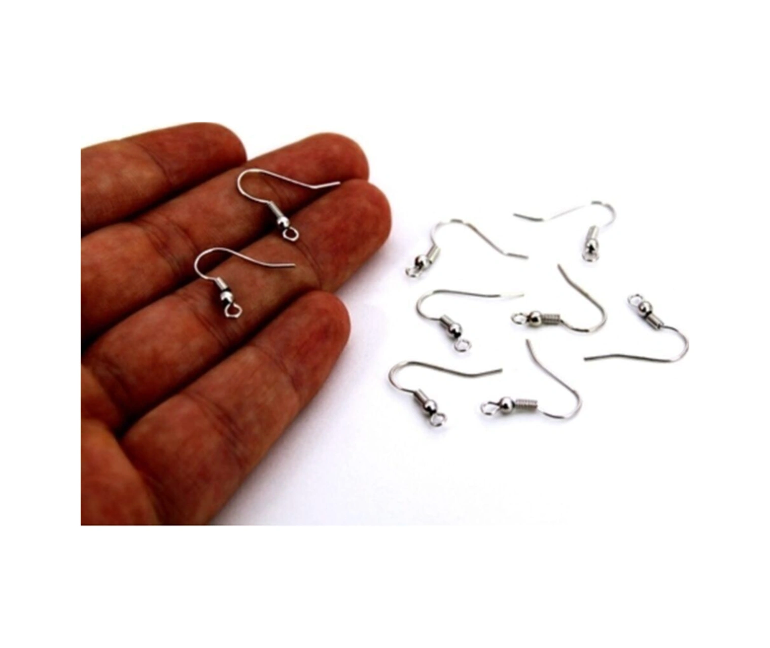 18x20 Mm Küpe Kancası Nikel Kaplama 50 Adet