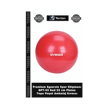 Premium Egzersiz Spor Ekipmanı Bpt-55 Red 55 Cm Plates Topu Poşet Ambalaj Kırmızı