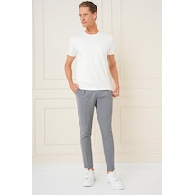 Efor Comfort Fit Gofre Kumaş Pileli Pamuk Casual Gri Pantolon P 1148 Gri