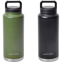 Campout Çift Katmanlı   Termos 1000 Ml Siyah