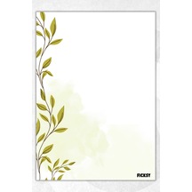 A5 Çiçek Bloknot Çizgisiz Defter - 50 Yaprak - Memopad - Notepad - Not Defteri - Not Kağıdı - 2037 Çok Renkli