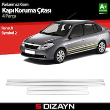 S-Dizayn Renault Symbol 2 Kapı Koruma Çıtası Krom 2008-2013