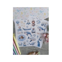 Eskimo Temalı Sticker Seti 40 Adet 2 Sayfa 13x17 cm