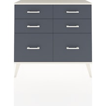 Arges Şifonyer 6 Çekmeceli 88x30x80 Antrasit-aytaşı/antrasit Aytaşı/antrasit