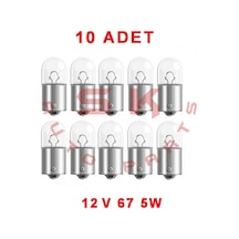 SKAUTO 12V R5W 67 Park Stop Ampul Ba15S 10 Adet
