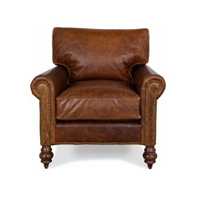 Hanelmobilya Hanel Mobilya Worth Chester Berjer Tekli Koltuk Kahve Suni Deri