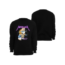 Metallica Baskılı Unisex Bisiklet Yaka Sweatshirt