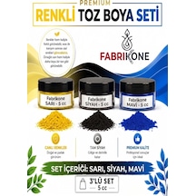 3'lü Set Premium Parafin Soya Wax Toz Mum Boyası Hobi Seti - 5 Cc Sarı, Siyah, Mavi Bkfab3srsm5g Karışık